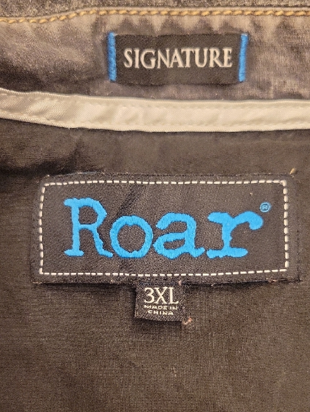 *Roar Black Embroidered Western-Style Men's Button-Up Shirt - Picture 11 of 14